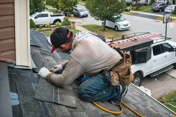 Professional Roofing technician working in Elliston, VA